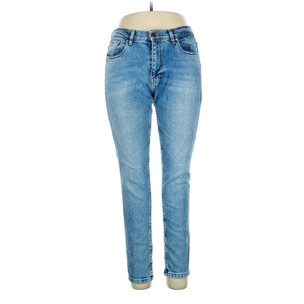 ZARA Women Jeans Blue Wash Denim Skinny Fit Mid Rise Size 36